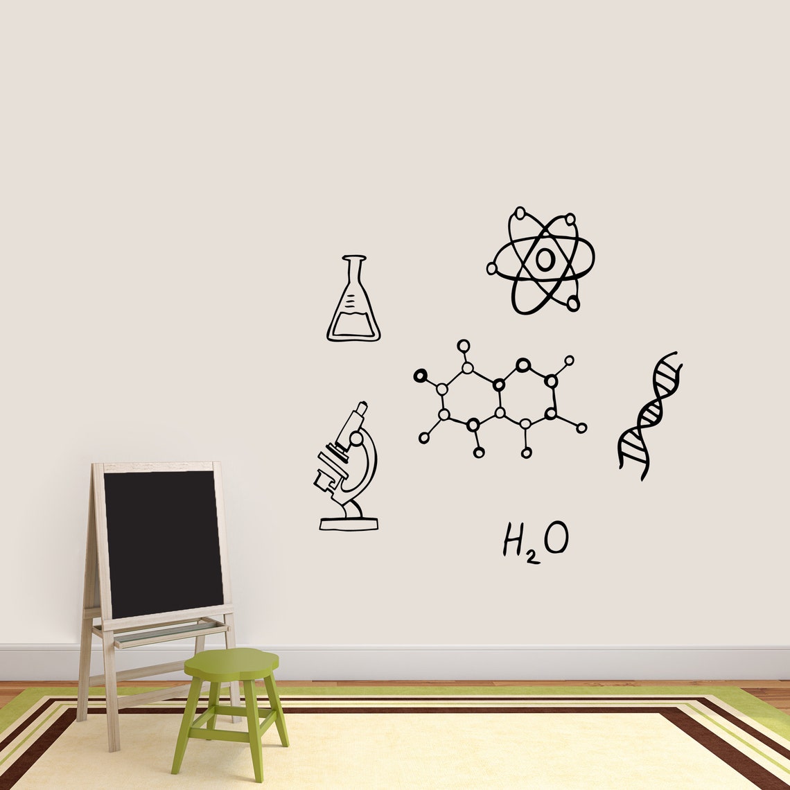 Chemistry Set Wall Decals, Science Lab Classroom Wall Mural Stickers - Etsy