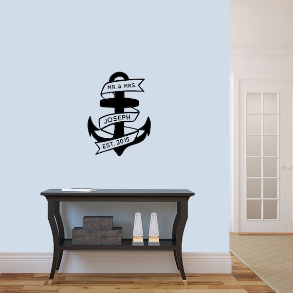 Custom Anchor Wall Decal Decorative Art Decor Sticker for | Etsy