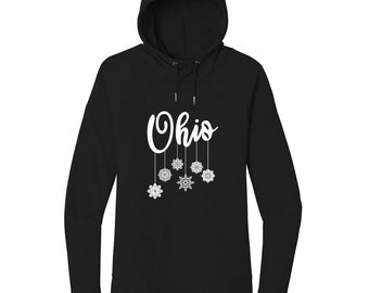 Ohio Snowflakes French Terry Women's Hoodie