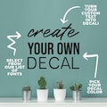 Custom Quote Decal: Personalized Design Sticker, Choose Font & Color