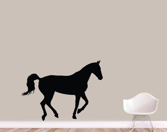 Horse Silhouette Wall Decal Decorative Art Decor Sticker For Nursery Kids Teen Bedroom Playroom Entryway Select Your Size & Color