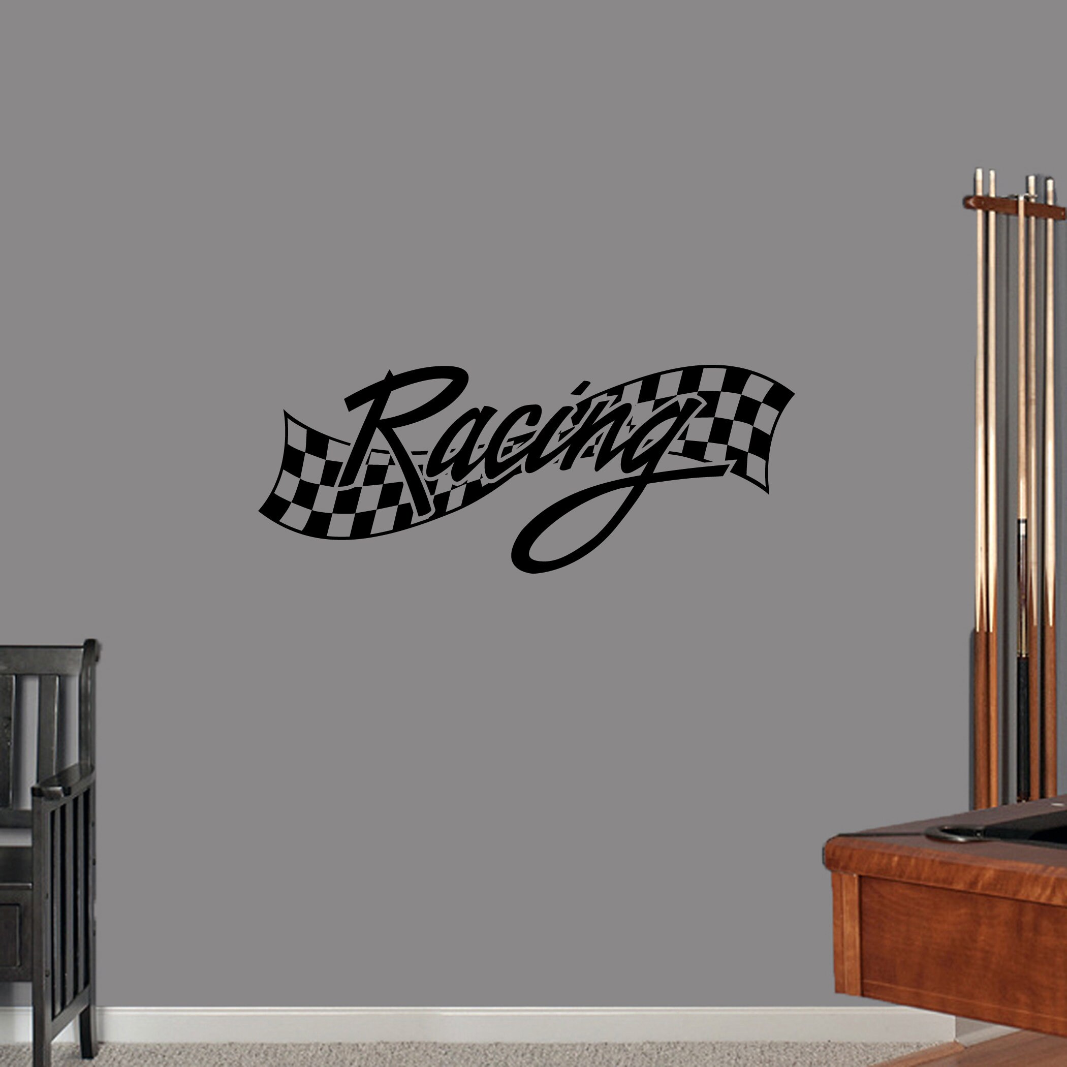 Checkered Racing Wall Decal Decorative Art Decor Sticker for Etsy