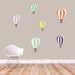 Colorful Hot Air Balloons Printed Wall Decal Decorative Art Decor Sticker For Nursery Kids Teens Bedroom Classroom Playroom Select Your Size