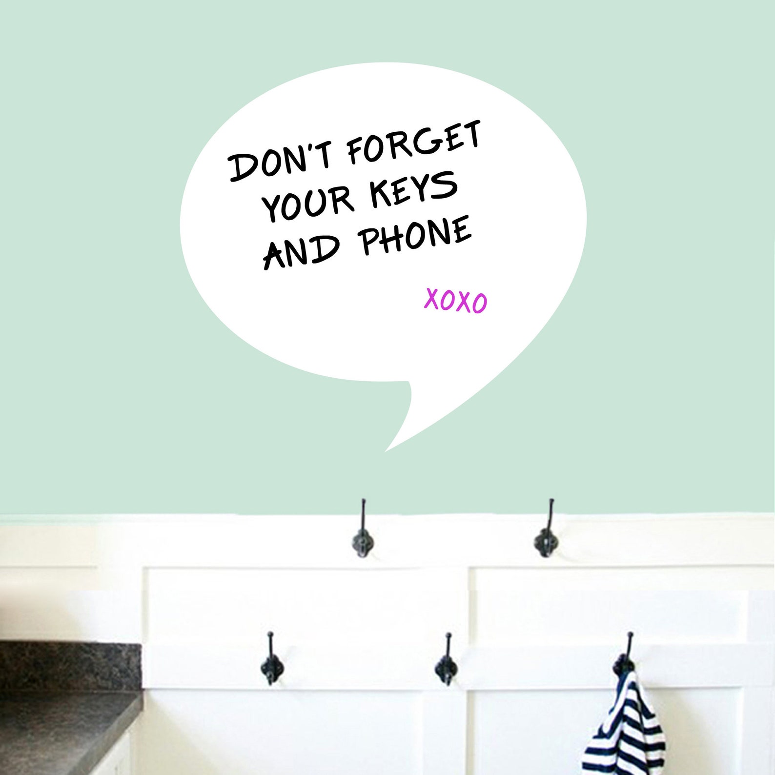 Dry Erase Word Bubble Wall Decal Decorative Art Decor Sticker Etsy