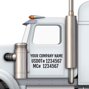 Custom Company Name and US DOT Stickers / Business Truck Name and Number Labels / DOT Compliant Decals / Select your Color