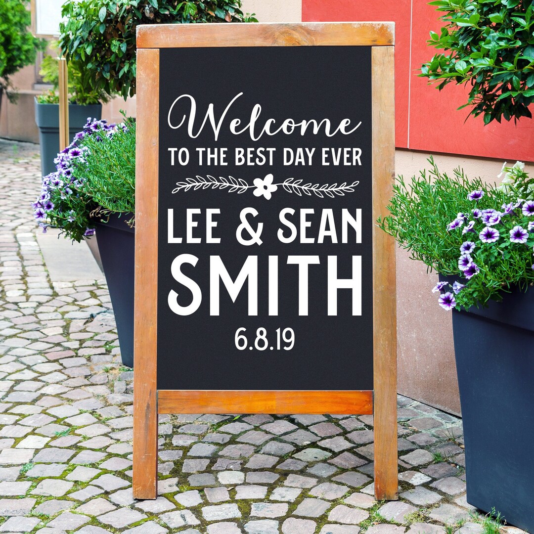 Custom to the Best Day Ever Wall Decal Wedding Day Sticker