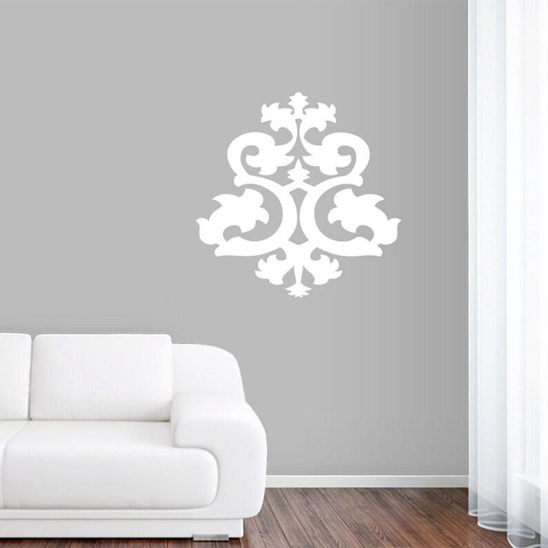 Victorian Flourish Wall Decal Accent Wall Decor Flowers and Etsy
