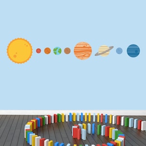Solar System Wall Decal: Science Nursery Decor, Planet Stickers