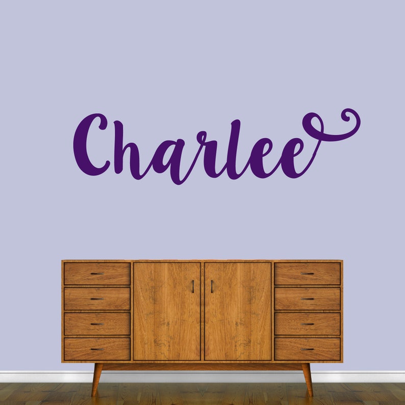Cute Cursive Custom Name Wall Decal Personalized Custom | Etsy