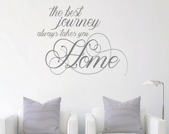 Home Wall Quote Decal, Family Room Decor