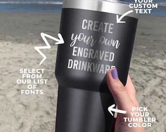 Custom Engraved 30 oz Stainless Steel Tumbler: Personalized Drinkware