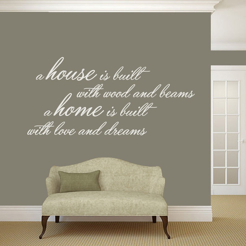A Home is Built With Love and Dreams Decal New Home Gift - Etsy