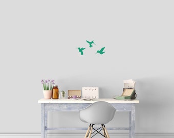 Hummingbirds Wall Decals Decorative Art Decor Sticker For Entryway Family Living Room Kitchen Dining Room Nursery Select Your Size & Color