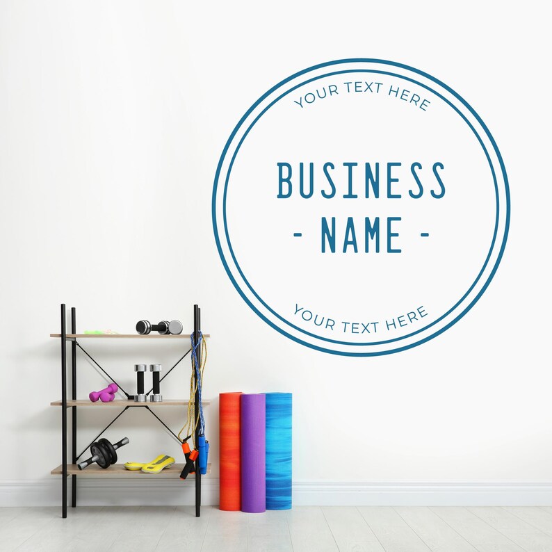 Create Your Own Circle Business Logo Decal, Custom Store Window Sticker