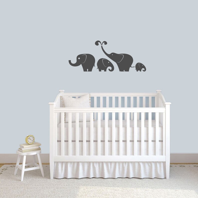 Elephants Wall Decal Set Decorative Art Decor Sticker for Etsy
