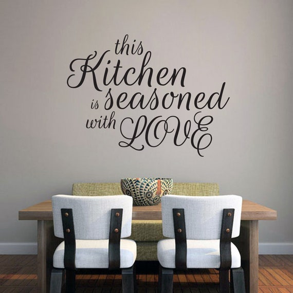 This Kitchen is Seasoned With Love Decal for Wall or Sign | Etsy