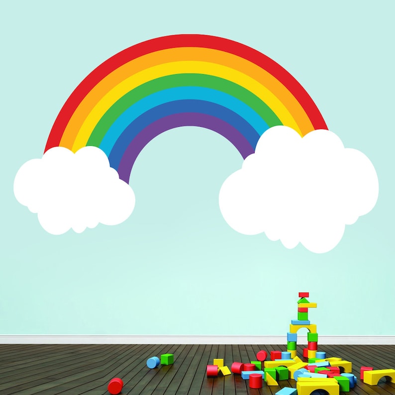 Colorful Rainbow Wall Decal Decorative Art Decor Sticker For Etsy