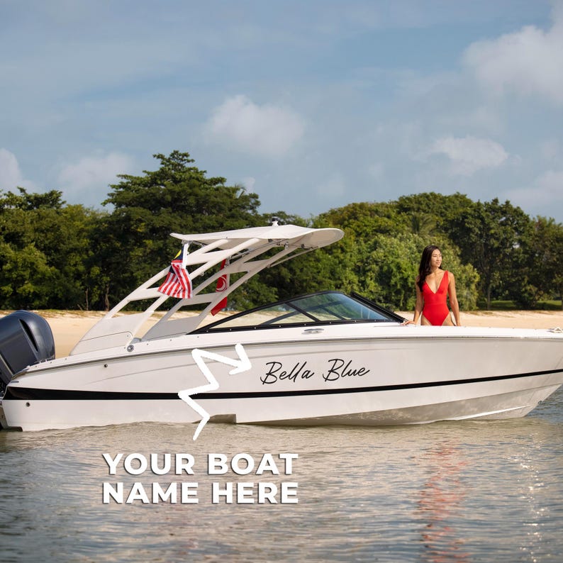 Custom Boat Name Decal image 1