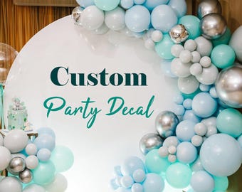 Custom Party Backdrop Decal for Birthday, Baby Shower, Gender Reveal, Wedding Signage | Create Your Own Personalized Event Backdrop Sign