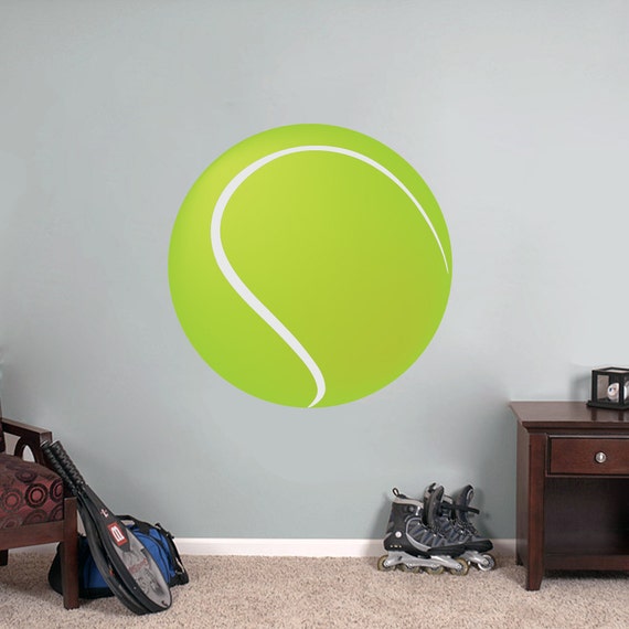Tennis Ball Wall Decal Printed Sports Decor Stickers Image 0