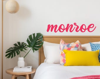 Custom Name Wall Decal for Kids Room Personalized First or Last Name Sticker