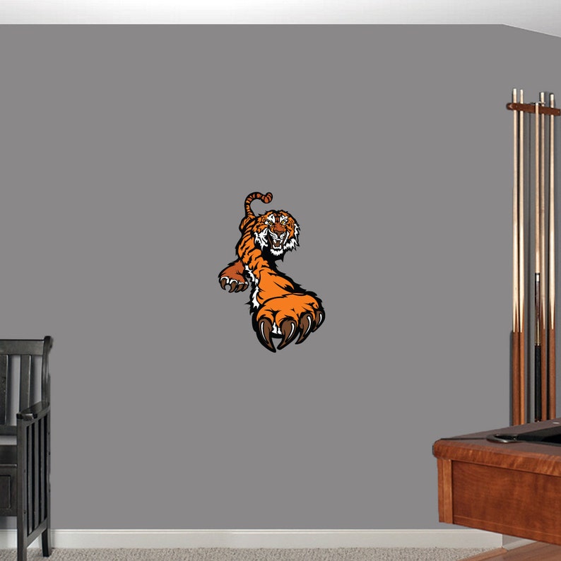 Tiger Printed Sports School Mascot Wall Decals