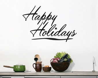 Happy Holidays - Seasonal Christmas Wall Decals