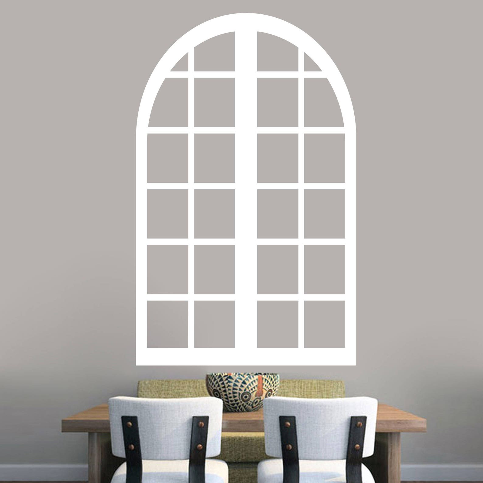 Tall Arched Window Frame Wall Decal Decorative Art Decor Etsy