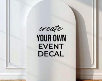 Custom Party Backdrop Decal for Birthday, Baby Shower, Gender Reveal, Wedding Signage | Create Your Own Personalized Event Backdrop Sign