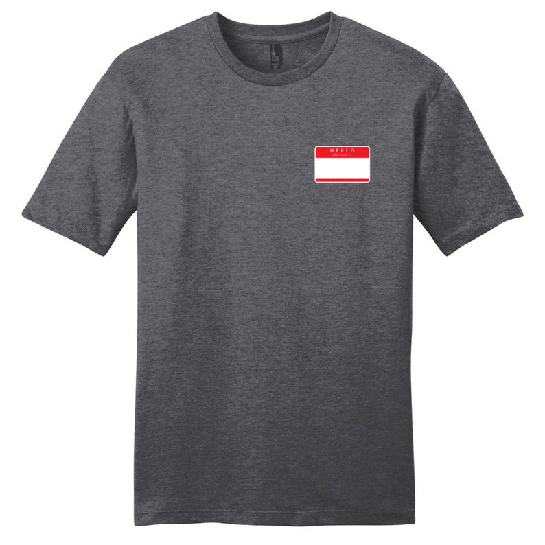 Custom Hello My Name Is Name Tag Personalized Funny T-Shirt