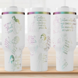 Disney Princess Laser Engraved Tumbler, Stainless Steel Tumbler, Personalized cup, Personalized Tumbler, Gift for Her, Gift for mom, Disney