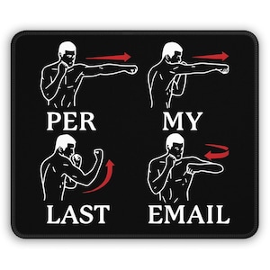 Funny Office Mouse Pad, Per My Last Email Desk Mat for Work, Coworker Gift Office Decor, Large Mousepad Computer Accessories,