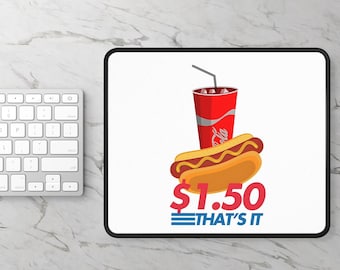 Costco Hot Dog & Soda Gaming Mouse Pad | Fast Food Snack Gift