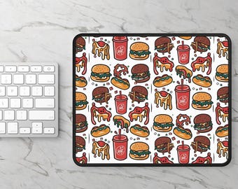 Fast Food Mouse Pad: Gamer Desk Accessory, Junk Food Design