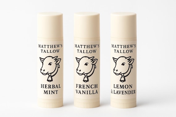 Organic Tallow & Beeswax Lip Balm (made with essential oils)
