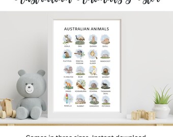 Australian Animals Educational Poster – Classroom Decor (Digital Download)