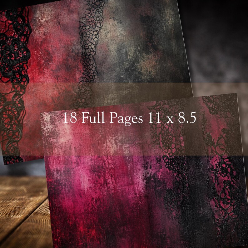 Dark Lace Junk Journal Pages: Gothic Printable Collage Digital Download ...