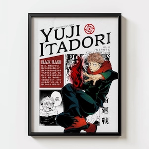 Yuji Poster Jujutsu Kaisen Decor JJK Poster Itadori Art Kaizen