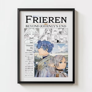 Frieren Poster Beyond Journeys End Decor Anime Poster Himmel