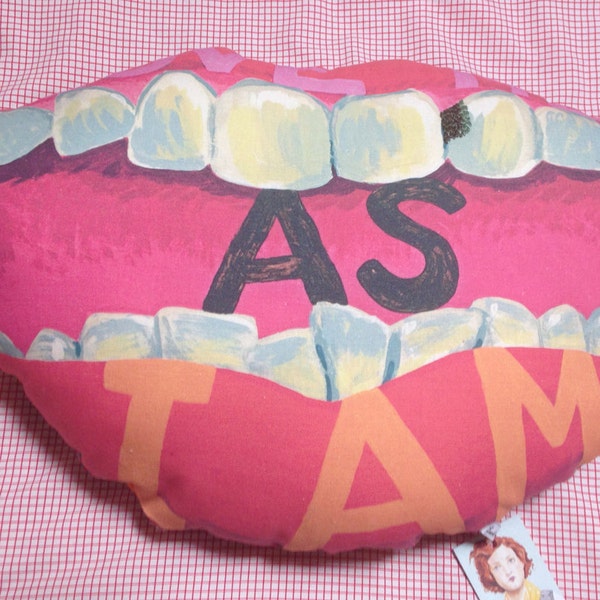 LAST ONE -- Love Me As I Am- embroidered cushion no. VI