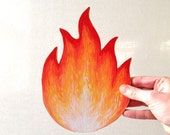 A little hand painted flame for your wall