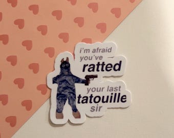 Funny ratatouille Sticker | Waterproof | Handmade