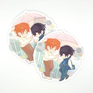 Sasamiya chibi sticker | Sasaki and Miyano chibi sticker | BL anime sticker
