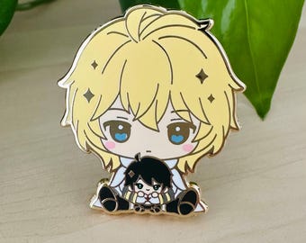 Seraph of the end enamel pin | Mika and Yuu chibi enamel pin | bl enamel pin