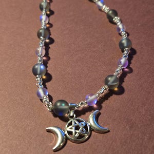 Triple Moon Goddess necklace