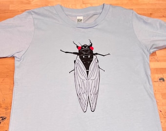 Cicada Organic Kids T Shirt Light Blue