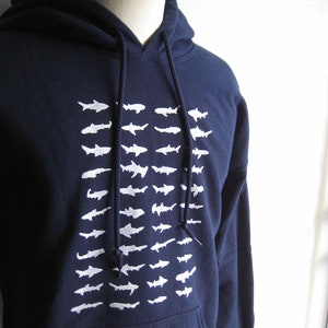 Sharks Hoodie Sweatshirt Navy image 4