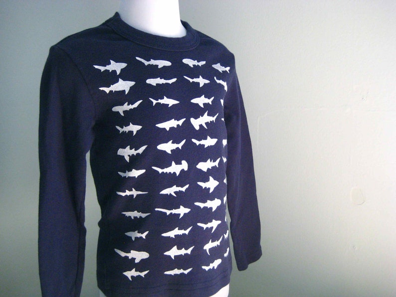 Kids Sharks Long Sleeved T Shirt image 3