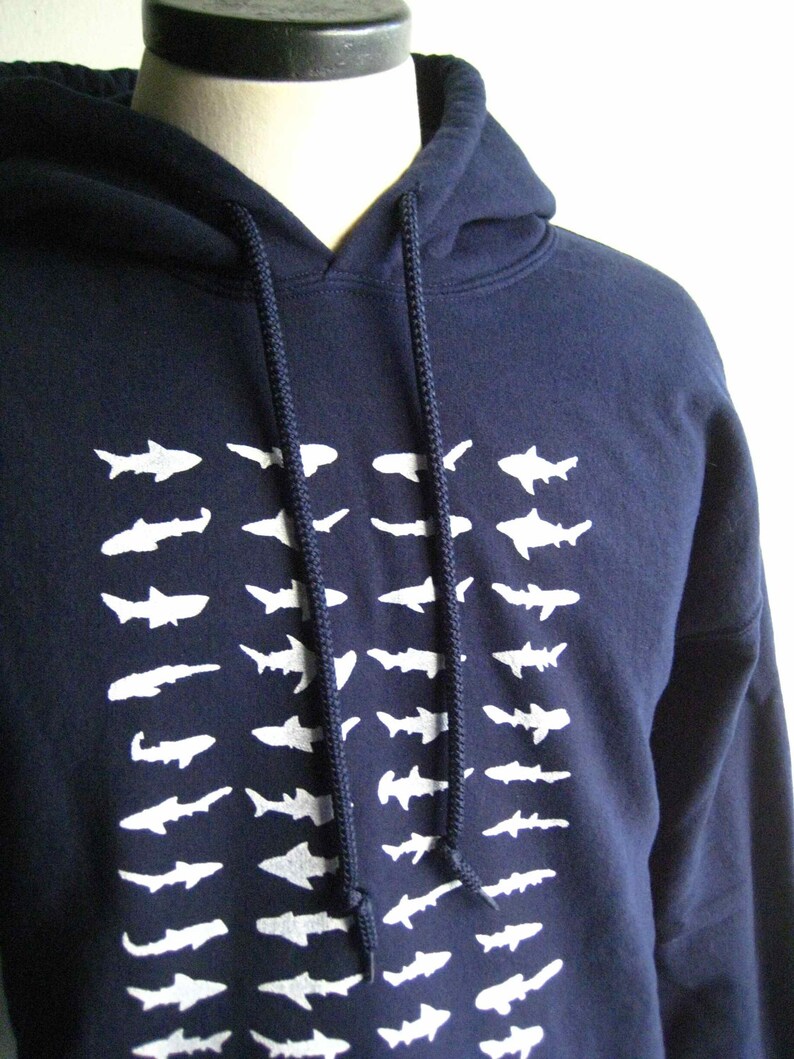 Sharks Hoodie Sweatshirt Navy image 2