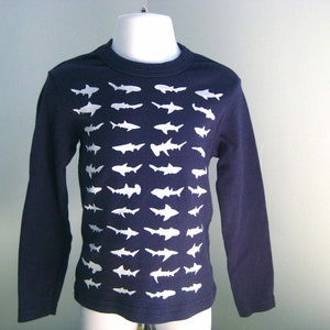 Kids Sharks Long Sleeved T Shirt